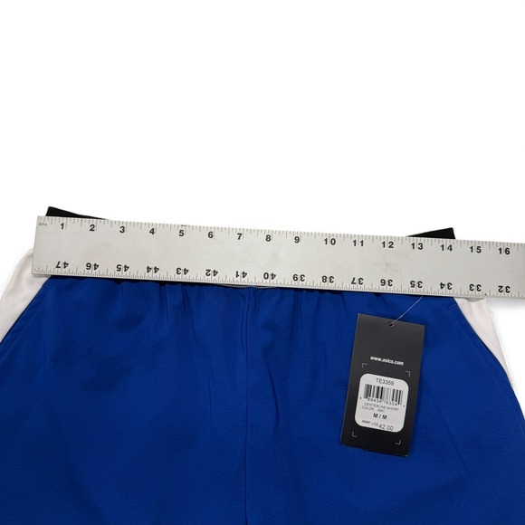 Asics Centerline Shorts Men Medium Royal Blue White Running Athletic TE3359 NWT - Picture 5 of 9